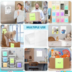 Outus Self Adhesive Shop Ticket Holders Clear Plastic Sleeves Adhesive Pockets Work Order Job Ticket Holders for Home Office Posting Signs(9 x 12 Inch,120 Pcs)