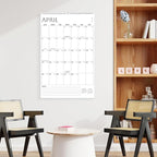 SUNEE Wall Calendar 2026 Extra Large 17"x27", 21 Month from October 2025 to June 2027, Vertical Large Monthly Calendar 2026-2027 for Wall, White