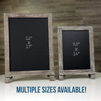 HBCY Creations Rustic Wooden Tabletop Chalkboard with Legs/Vintage Wedding Table Sign/Small Kitchen Countertop Memo Board/Antique Wooden Frame (9.5” x 14” Inches) (5- Weathered Brown)