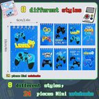 Kolewo4ever 148 Pieces Video Game Theme Stationery Set:100 Pcs Video Game Pencils 24 Pcs Game Pattern Mini Spiral Notepad Memo Pad 24 Pcs Game Metal Charms Bookmarks (Style-2)