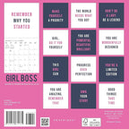 Graphique 2025 Girl Boss Mini Wall Calendar | 7” x 7” | Thick Paper | Home & Office Organizer | Large Monthly Grid | 3 Languages & Marked Holidays | 4 Month Preview Page for 2026