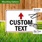 Custom Arrow,Custom Directional Sign, Up Arrow,10x14 Inches, Rust Free .040 Aluminum, Fade Resistant, Made in USA by My Sign Center