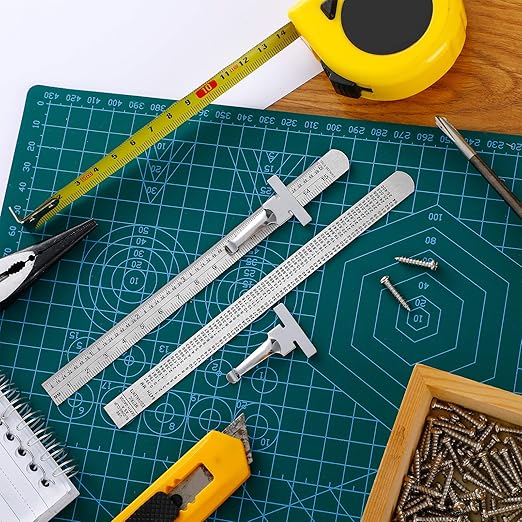 3 Pieces 6 Inch 15 cm Pocket Ruler Flexible Precision Stainless Steel Ruler with Detachable Clips Stainless Steel Pocket Clip Scale Gauge Metric British System