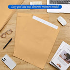 Motipuns 50 Pcs 14'' x 18'' Extra Large Mailing Envelopes 32lb with Gummed Flaps, Catalog Jumbo Craft Envelopes for Mailing, Storage and Organizing Documents Office Supplies(Kraft)