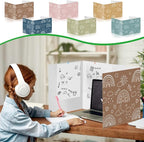 Cinrobiye 24 Pcs Boho Privacy Folders Standard for Students Cardboard Shields Test Privacy Boards Motivational Words Desk Dividers Shield for Classroom School Study Supplies (Boho)