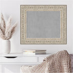 Amanti Art Silver Framed Magnetic Board 23x27 Small Vision Board for use with Magnets, 100% Metal Sheet to Display Items as Office Decor or for Home Organization in mudroom, Kitchen or Kids Room