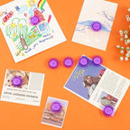 VNDUEEY 45 Pcs Round Whiteboard Magnets Fridge Magnets, Dry Board Refrigerator Magnet, Small Magnet Teacher Supplies for School, Home, Office Decorative(Purple, 3cm/1.18in)