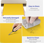 6 Pack Yellow Desk Dividers for Students, Privacy Shields Folder for Students, Durable & Waterproof Plastic Study Board, Classroom Teacher Supplies Test Divider, Includes Extra Labels