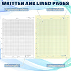 Affrolling 2 Pack Carbonless Lab Notebook Carbon Copy 8.5'' x 11'' 50 Set of Pages 100 Pages Total Laboratory Engineering Chemistry Computation Notebook Science Grid Total Coil Binding(Blue and White)