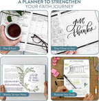 Christian Planner 2026 Daily Planner - Faith Based Monthly and Weekly Planner, Vision Board, and Habit Tracker - 2026 Calendar, Personal Organizer and Devotional Journal (Hardcover, Indigo)
