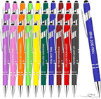 Greengines 30 Pieces Inspirational Pens, Motivational Ballpoint Pen with Stylus Tip Funny Ink Pens Bulk Inspirational Gifts for Women Coworkers Office Supplies Black Ink