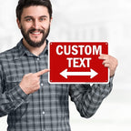 Custom Arrow,Custom Directional Sign, Two way Arrow,7x10 Inches, Rust Free .040 Aluminum, Fade Resistant, Made in USA by My Sign Center