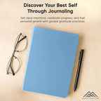 Gratitude & Self-Care Journal - Guided Mindfulness & Mental Health Journal All-in-One with Prompts for Self Discovery - Daily Journal for Men & Women by PRODUCTIVITY STORE (A5, Blue)