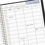 AT-A-GLANCE 2026 Appointment Book Planner, Daily, Four Person Group Planner, 8" x 11", Large, Quarter-Hourly, DayMinder, Black (G5600026)