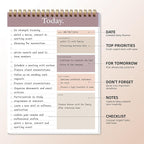 To Do List Notepad - Daily Planner Notepad Undated 52 Sheets, 6.5" x 9.8" Planning Pad Checklist Productivity Note Pad for Work and Personal Organized