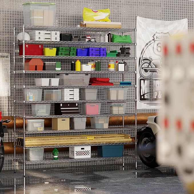 Regal Altair 18" Deep x 72" Wide x 86" Height Wire Shelving Kit | 10-Tier | NSF Commercial Storage Rack Unit