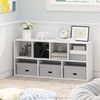 Furinno LUDER Book Shelf, 7-Cube Bookshelf, Bookcase, 9.4 x 19.5 x 41.7, for Living Room, Bedroom, Home Office, White