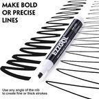 Ezzgol Dry Erase Markers Bulk, 72 Pack Black Low Odor Whiteboard Markers