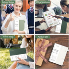 EMSHOI Spiral Notebook B5 Bullet Dotted journal, Dotted Grid Notebook with 300 Pages, 100gsm Thick Paper, 7.48" × 10.15", Waterproof Softcover Notebook for School Work Writing - Light Green