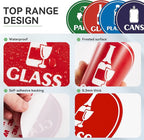 4PCS Recycle Stickers for Trash Bins,Self-adhesive Waterproof Trash Recycle Stickers, Recycling Labels for Trash Can for Home, Office, Apartment, Hotel, School and Public Area