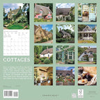 Graphique 2026 Cottages Wall Calendar | 12” x 12” | Thick Paper | Home & Office Organizer | Large Monthly Grid | 3 Languages & Marked Holidays | 4 Month Preview Page for 2027