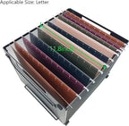 SETTFRFE Letter Size Hanging File Folder Organizer,Metal Filing Crate,File Basket for Hanging File,Black (Perforated metal plate)
