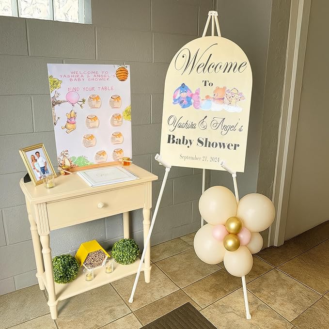 VAIIGO 3 Pack White Easel Stand for Sign & Poster - 63" Adjustable Metal Easels for Wedding Welcome Sign, Painting, Canvas, Art Display - Portable Folding Tripod with Carry Bag, Holds 5 Lbs