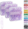 NEEWAY Colorful Large Paper Clips, 2 Inch Jumbo Paper Clips, 150 Count, 3 Pack of 50 (Light Purple)