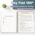 Oneirom Spiral Notebook - 8.5 x 10.98 Inch Large Hard Cover Notebook with Elastic Band & Pocket, 252 Pages, Lay Flat Wirebound Journal for Work, School, Planning & Note Taking Violet