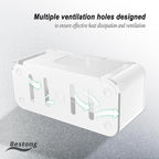 Power Strip Cover Box - Hide Power Strip for TVs and Computers, Electrically Safe Cord Organizer Box, Cord Box Crafted from Durable ABS Material (2pack,White)