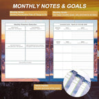 CAGIE 2026 Monthly Planner: 12 Months Jan 2026 - Dec 2026 Calendar Planner Weekly and Monthly 8.5" x 11" Large Spiral Planners for Women Hourly Daily Yearly Agenda with Tabs Stickers, Sunset
