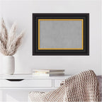 Amanti Art Black Framed Magnetic Board 18x24 Small Vision Board for use with Magnets, 100% Metal Sheet to Display Items as Office Decor or for Home Organization in mudroom, Kitchen or Kids Room