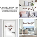 Home Decor Large Brown Love You Bye Wood Sign Boho Decor Wall Decor Express Love&Warm for Family Lover Living Room Farmhouse Wall Art Housewarming Gift Hallway Entryway Above Door Topper Decoration