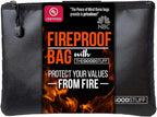 Fireproof Money Bag for Cash (10" x 13") – Waterproof Document Holder with Zipper, Protects Important Papers, Passports & Valuables from Fire & Water – Secure Storage for Home, Office & Travel