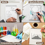 Engrowtic 2 Pack Top Spiral Graph Paper Notebooks 8.7 X11.4 Inch A4 Grid Paper Notepad 70 Sheet Memo Steno Pad for Engineering Writing Sketching Drawing School Office Supplies (Black)