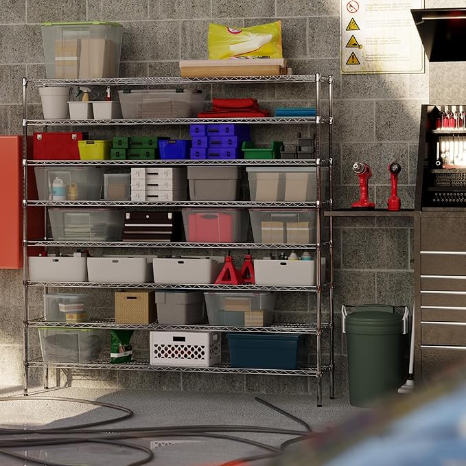 Regal Altair 14" Deep x 72" Wide x 74" Height Wire Shelving Kit | 8-Tier | NSF Commercial Storage Rack Unit