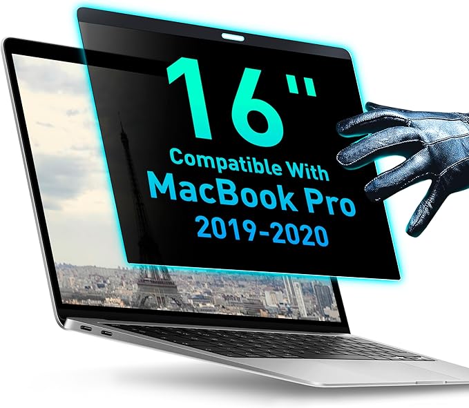 Magnetic Privacy Screen Compatible with MacBook Pro 16" 2019, 2020 Anti-Blue Light Laptop Screen Protector Filter Blue Light Blocking Filter