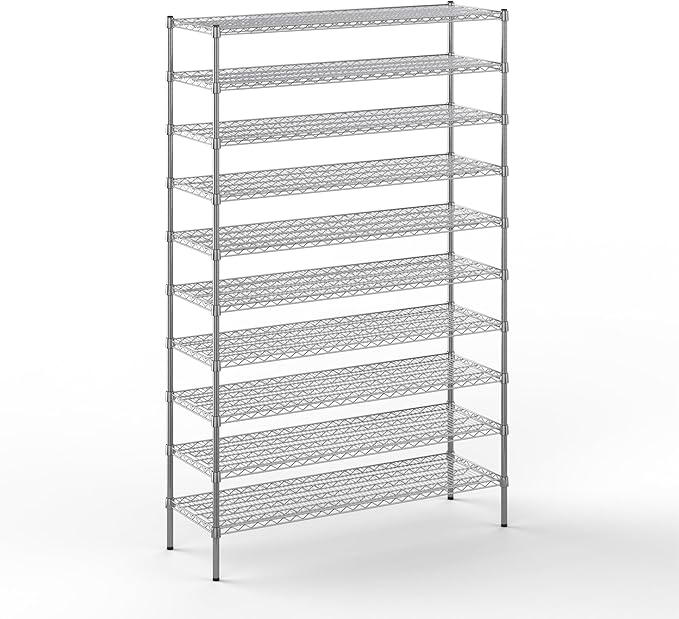 Regal Altair 18" Deep x 54" Wide x 86" Height Wire Shelving Kit | 10-Tier | NSF Commercial Storage Rack Unit