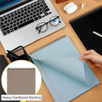 Resurhang 6 Pcs Legal Pad Top Spiral Bound Notebook 70 Sheets Double Sided College Ruled Paper Notepad Memo Steno Pad with Stiff Cover for Business College(8.5 x 11 Inches,No Holes,3 Colors)