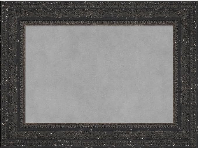 Amanti Art Black Framed Magnetic Board 17x23 Small Vision Board for use with Magnets, 100% Metal Sheet to Display Items as Office Decor or for Home Organization in mudroom, Kitchen or Kids Room