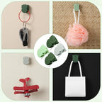 16 PCS Cubicle Clips, Fabric Panel Cubicle Accessories, Stainless Steel & ABS Push Pin Clips, Workspace Organization Accessories, Strong Hold Office Partition Hooks for Notes, Photos (Sage Green)