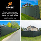 Xpose Safety Privacy Fence Screen 8’ x 50’ (2 Pack) – Heavy Duty Green Mesh with 90% Visibility Block, UV Protection – for Garden, Yard, Nursery, Kennel, Dog Run, Greenhouse