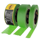 Dura-Gold Green Automotive Masking Tape 3/4, 1-1/2, 2 Inch (0.7", 1.41", 1.88" x 55 Yards), 1 Roll Each - High-Performance, Heat Resistant - Auto Refinish Painting Car Detailing Autobody Painters Tape