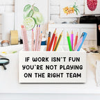 XPH Inspirational Pen Pencil Holder Organizer for Desk, Inspirational Gifts for Women, Teamwork Team Gifts for Employees Coworkers Wooden Box Sign for Home Office Desk Tabletop Decorations