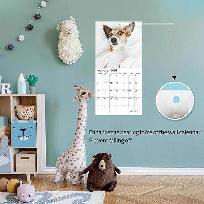 2026 Wall Calendar,Funny Calendar 2026, November 2025 - December 2026, Wall Calendar Funny Animal Memes, 12" x 24" Opened, Full Page 12 Months Thick Paper for Gift Calendar Organizing Planning