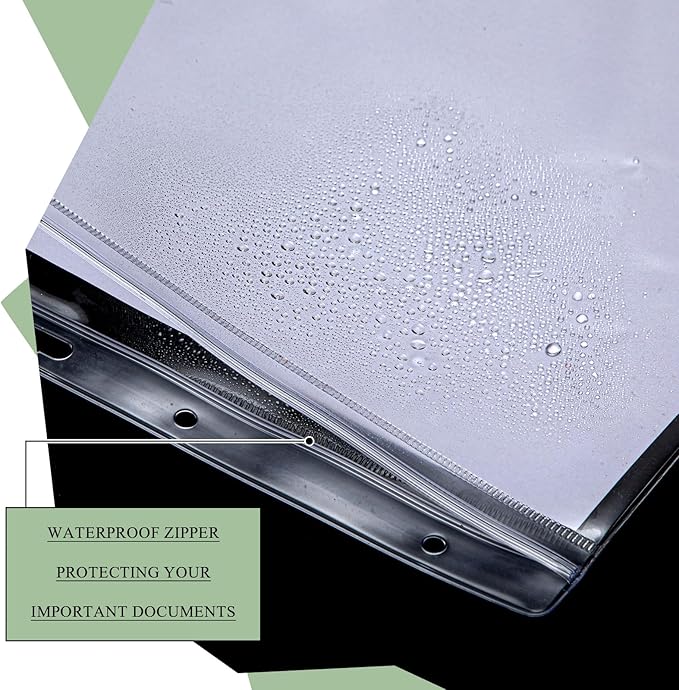 Sinload 20 Pcs Heavy Duty Sheet Protector 8.5 x 11 Inch Job Ticket Holder Waterproof Resealable Zip Page Wall Sign Holder Clear Dry Erase Document Sleeve Magazine Protector Horizontal(12.4 x 9.8 Inch)