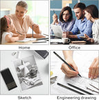 VUSIGN #2 Pencils Bulk, 72 Pack Pre-Sharpened HB Pencils, With 1 Sharpener & 2 Erasers for School, Office, Writing, Drawing Use,Black