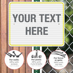 Personalized Custom Customize for Office, Business, Workplace, Home, Airbnb, Delivery Yellow Sign, 24x30 Inches, 3M EGP Reflective .080 Aluminum, Fade Resistant, Made in USA by Sigo Signs