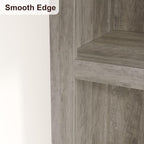 IDEALHOUSE 71" Farmhouse Bookshelf w/Adjustable Shelves & 31.5 in Whidth, 5 Tier Tall Bookshelf with Wooden Legs, Vintage Wooedn Book Shelf for Living Room Office (Gray, 71.3" H x 15.7" W x 11.8" D)