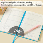 Crein Lynh 2025-2027 Premium Planner, Weekly & Monthly Calendar Planner with Budget & Goal Setting, January 2025 – December 2027, Tabs, Inner Pocket, Daily Journal Organizer for Women, A5, Blue